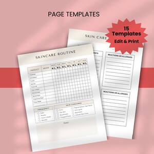 Revamp Your Skincare Regimen: Printable Planner for a Flawless Routine ...