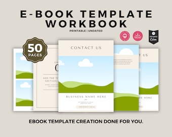 50-Page eBook Template for Canva | Lead Magnet + Workbook Bundle | Editable for Coaches, Freelancers, Creators