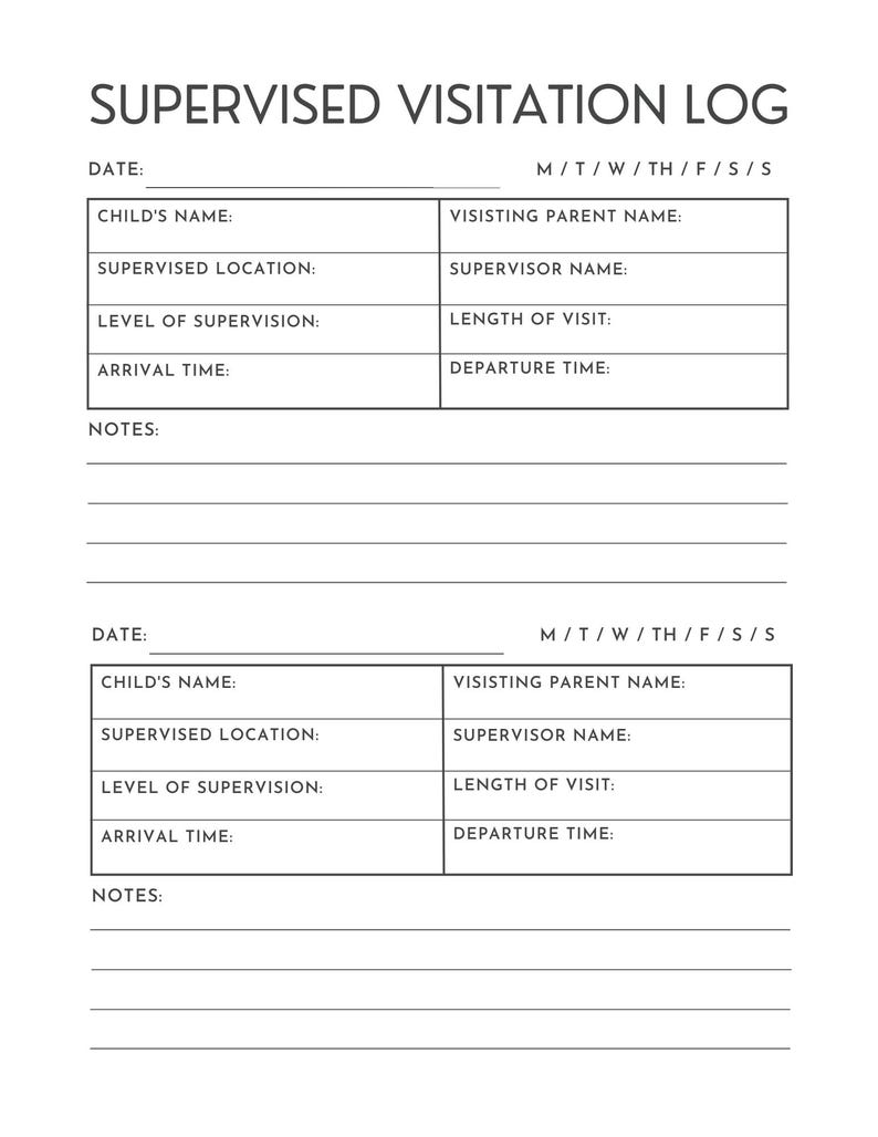 Child Custody Planner: Customizable Functional Designs (digital ...