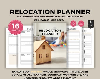 Moving Planner: Relocation Checklist, Packing Guide (Printable PDF)