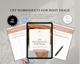 CBT Worksheets for Body Image| Self-Esteem, Mental Health (Printable PDF)