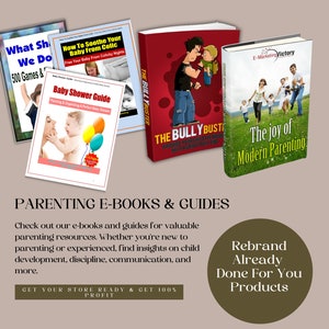Elternschaft Ebooks & Ratgeber| Ultimatives PLR MRR Bundle, ideal für passives Einkommen, mit Handelsmarkenrechten Master Resell Right DFY