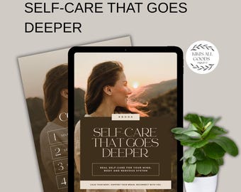 Self-Care eBook Canva Template: Mental Health & Wellness Journal (Digital Download)