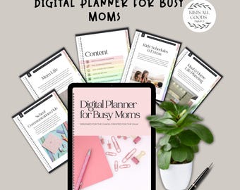 Digital Mom Planner: Weekly Meal & Budget Organizer (PDF Download for Goodnotes/iPad/Printable)