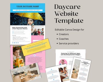 Daycare Website Template – Editable Website for Childcare Providers | Mobile Friendly & Easy to Use