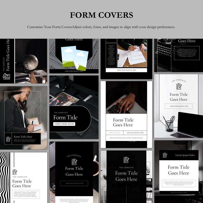 Editable Form Cover Templates | Minimalist Canva Design (digital ...