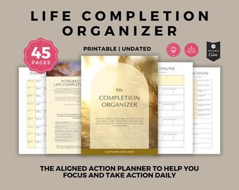 Life Completion Organizer: Legal Will, End of Life Planner (PDF Download)