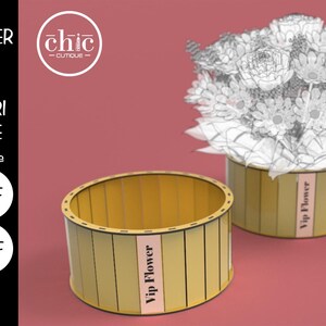 Vaso Portafiori Circolare | File per Taglio Laser | Compatibile con Glowforge, CNC e altri incisori laser