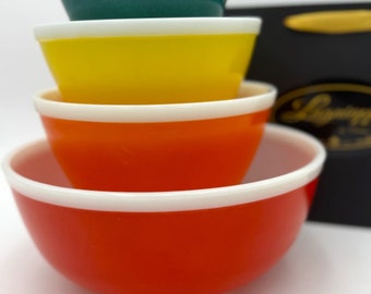 Vintage JAJ Pyrex Rainbow Nesting Mixing bowl