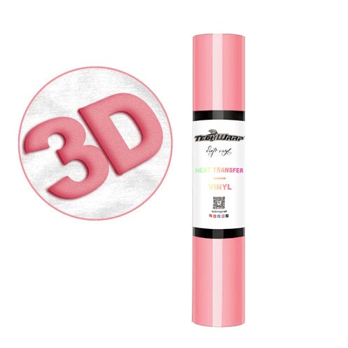  Pink Puff Vinyl Heat Transfer: KINGSOW 3D Puff HTV Heat  Transfer Vinyl 10x4ft Roll Light Pink Foaming Puffy Iron-on Vinyl for  Cricut T Shirts Clothing