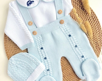 Erstes Outfit Neugeborenen-Strampler gelb Baby-Strickkleidung Erstes Outfit für zu Hause Umstandsmode erstes Zimmer Umstands-Strampler schwanger