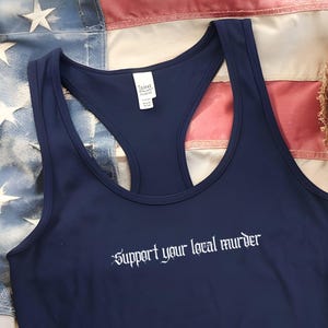Support Your Local Murder, Funny Crow Tank, Raven Lover Shirt, Black Bird Top, Goblincore Aesthetic, Fall Halloween Tee, Spooky Gift