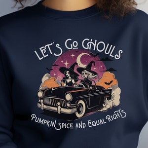 Teacher Halloween Vintage SweaterI Educators Halloween Sweatshirt | Witches Graphic Design I Feminist Halloween Gift | Cozy Fall Apparel
