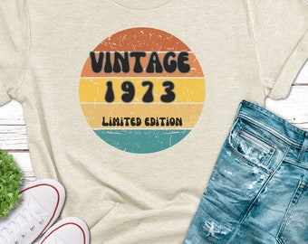 Vintage 1973 Birthday T-Shirt: 51st Birthday Gift