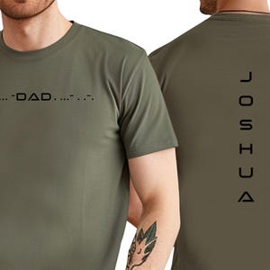 Personalized Morse Code 'Dad Ever' Bella+Canvas Shirt