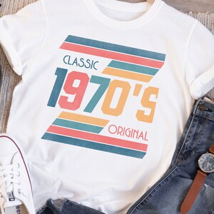 Retro Birthday Shirt | Vintage 1970 Gift | Unique Birthday Tee for Him, Her, Friend, Boyfriend  | 70&#39;s Party Gift Idea