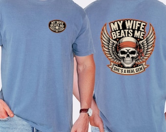 Funny Husband T-Shirt: Sarcastic Hubby Gift with Skull Graphic