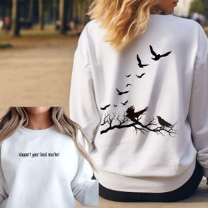 Funny Crow Shirt, Raven Lover Gift, ,Support Your Local Murder, Black Bird Tee, Goblincore, Nature Shirt, Fall Halloween Crow Sweatshirt