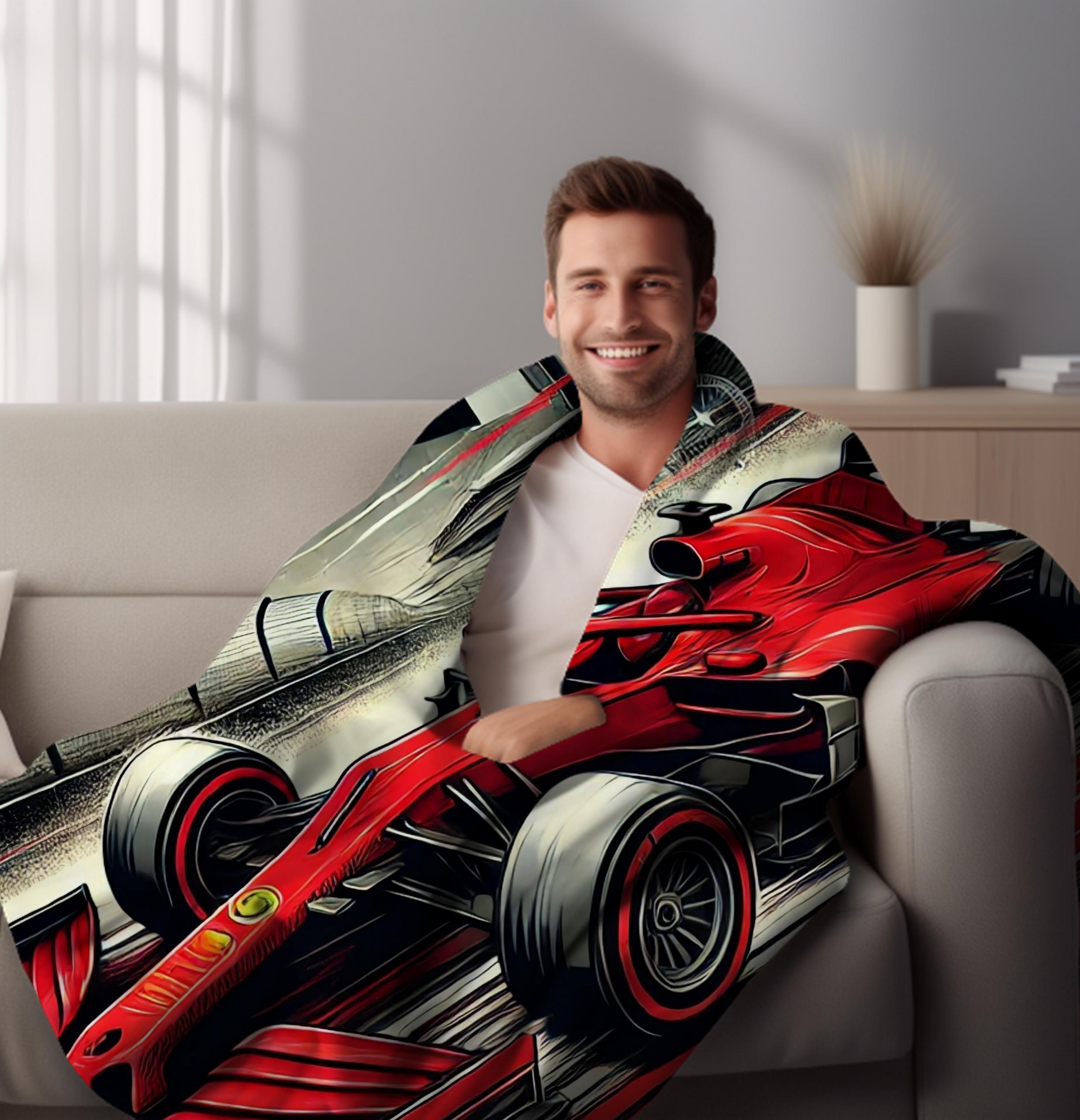 Stuffed Racing Car Formula Racing Plush Blanket, Race Car Enthusiast Gift - Etsy