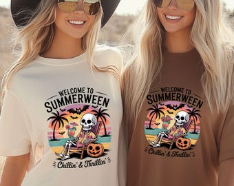 Skeleton Ghost Halloween Comfort Colors Shirt: Spooky Retro Tee