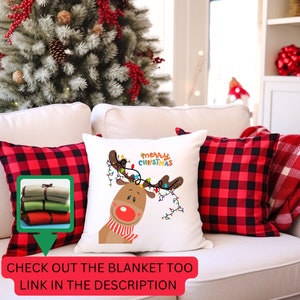 Christmas Decor Holiday Throw Pillow,  Winter  Couch Pillow , Cute  X-Mas Pillow Gift