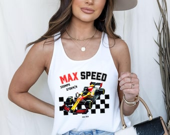 Koszulka Formuły 1 Racerback Tank Top, sportowa koszulka damska na siłownię