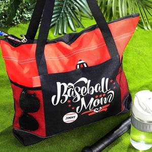 Personalisierte Baseball, Softball Mom Große Einkaufstasche, Benutzerdefinierte Sport Mom Tote, Muttertagsgeschenk für Baseball Mom, Geburtstagsgeschenk Sportliebhaber