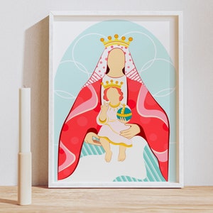 Vierge de Coromoto Art numérique, Vierge de Coromoto Affiche, Art catholique
