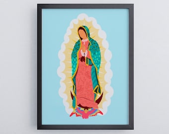 Wall Art Our Lady of Guadalupe, Our Lady of Guadalupe Print, Catholic Art