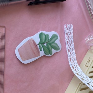 Watercolor plant sticker