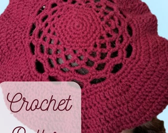 Vintage-Inspired Lacey Beret Crochet Pattern - Create a Timeless Accessory