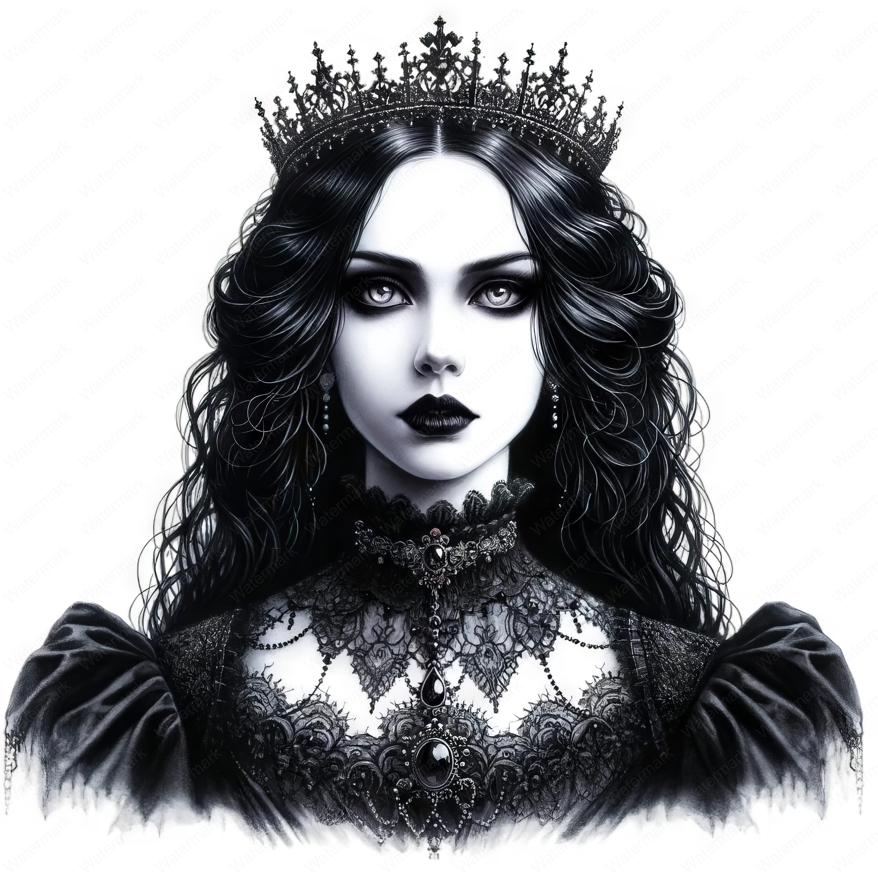 Gothic Princess Clipart Bundle: Fairy Tale Art (digital Download) - Etsy