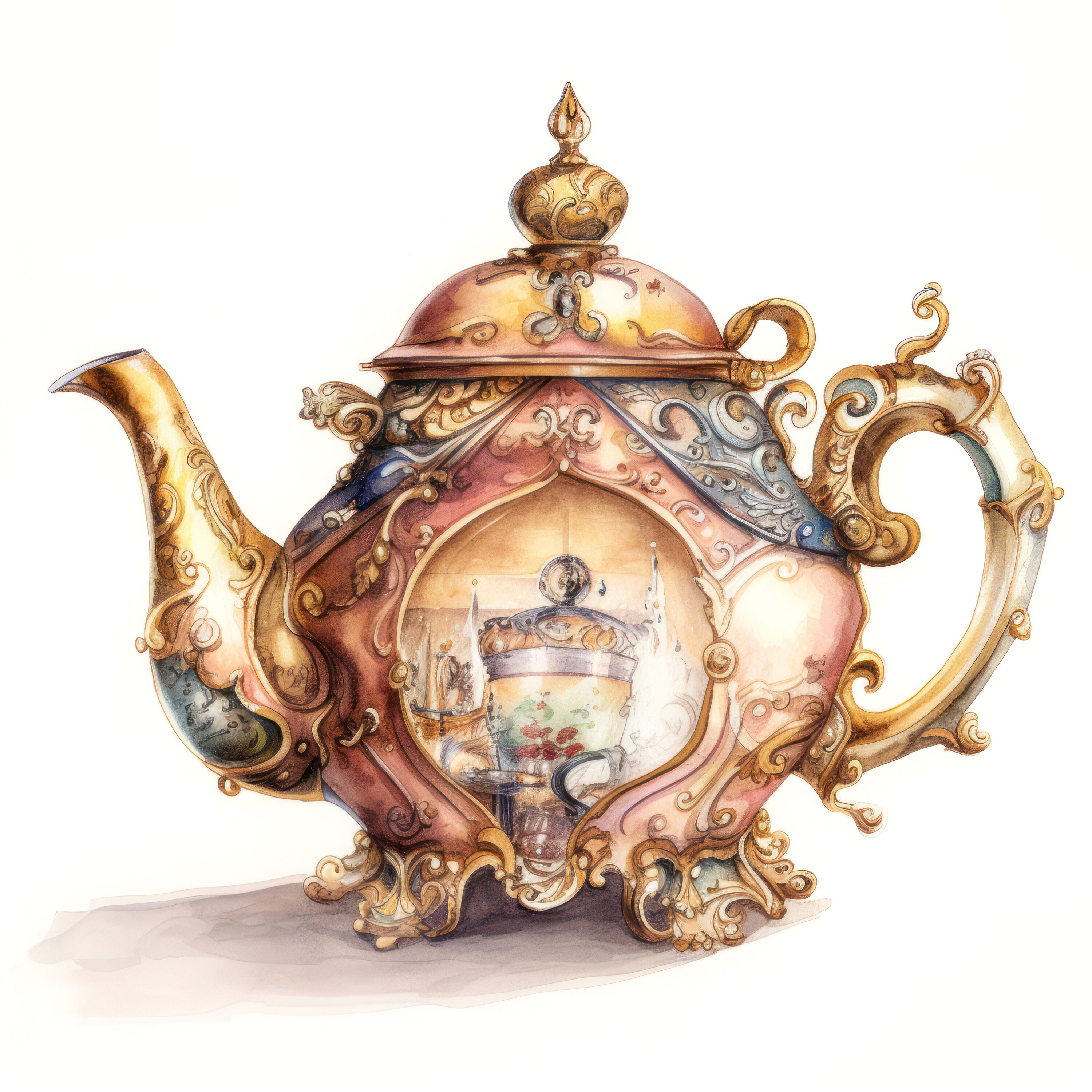 6 Vintage Teapots Clipart  The Digital Download Shop