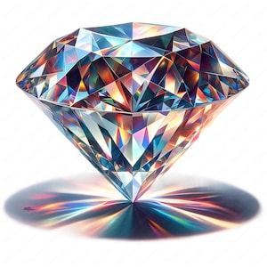 Sparkling Diamond Clipart Bundle: Gemstone Art Designs (Digital Download) image 4