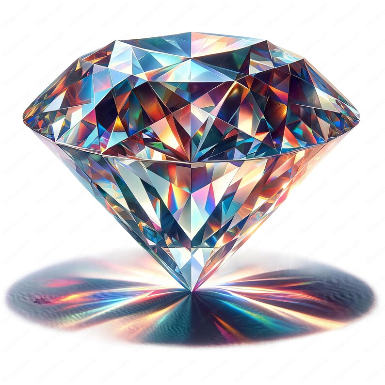 Sparkling Diamond Clipart Bundle: Gemstone Art Designs (Digital Download) image 4