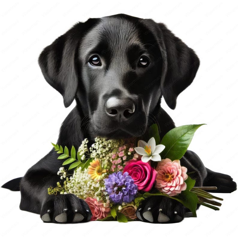 Black Labrador Retriever Clipart Adorable Black Lab Clipart Bundle 10
