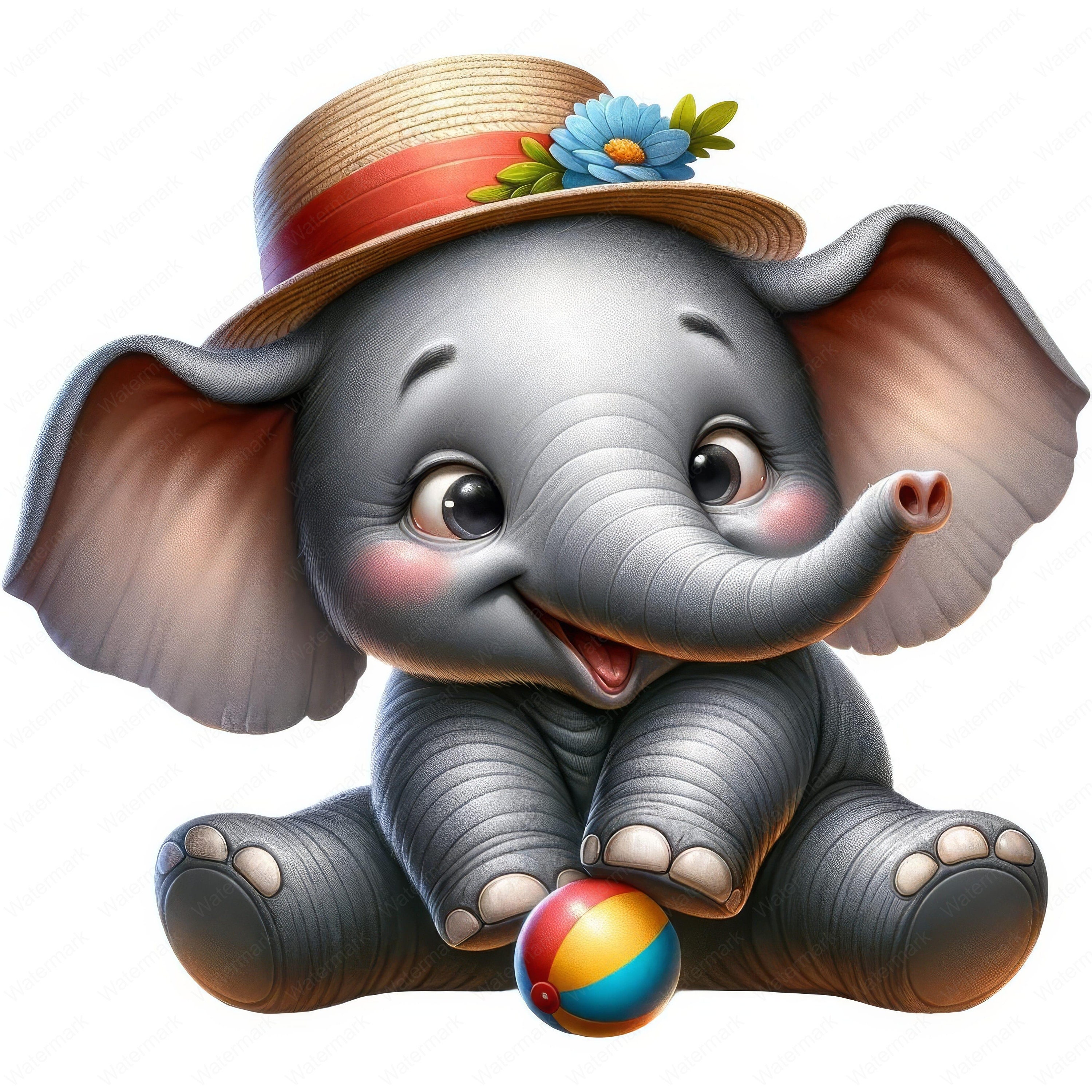 Clipartbundel grappige olifant: grappige dierenkunst (digitale download) -  Etsy België, image size:3000x3000