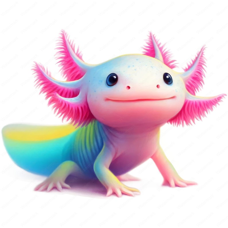 Cute Axolotl Clipart Bundle | High-quality Aquatic Art (digital ...