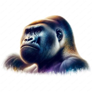 Silverback Gorilla Clipart | Mighty Silverback Gorilla Clipart Bundle | 10 High-quality Designs ...