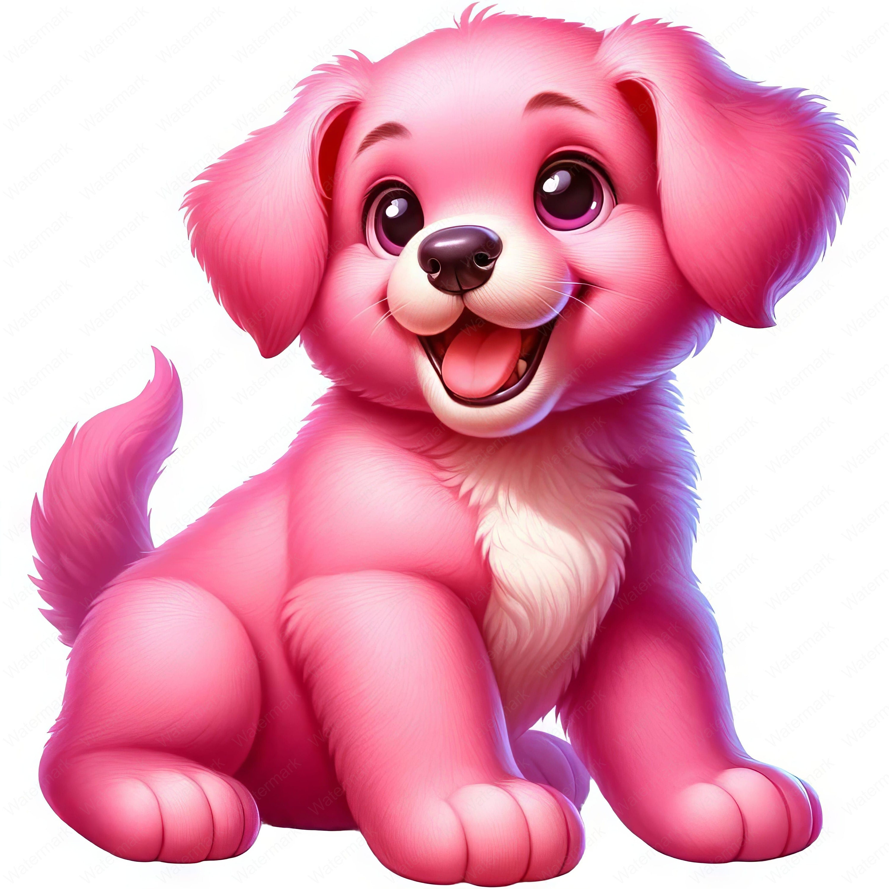Pink Puppy Clipart Bundle: 10 Animal Art Designs (commercial Use