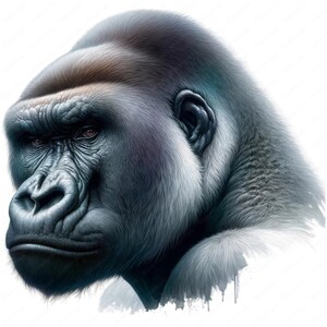Silverback Gorilla Clipart | Mighty Silverback Gorilla Clipart Bundle | 10 High-quality Designs ...