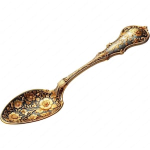 Viktoriansk tesked Clipart: Antik silverkonst (digital nedladdning)