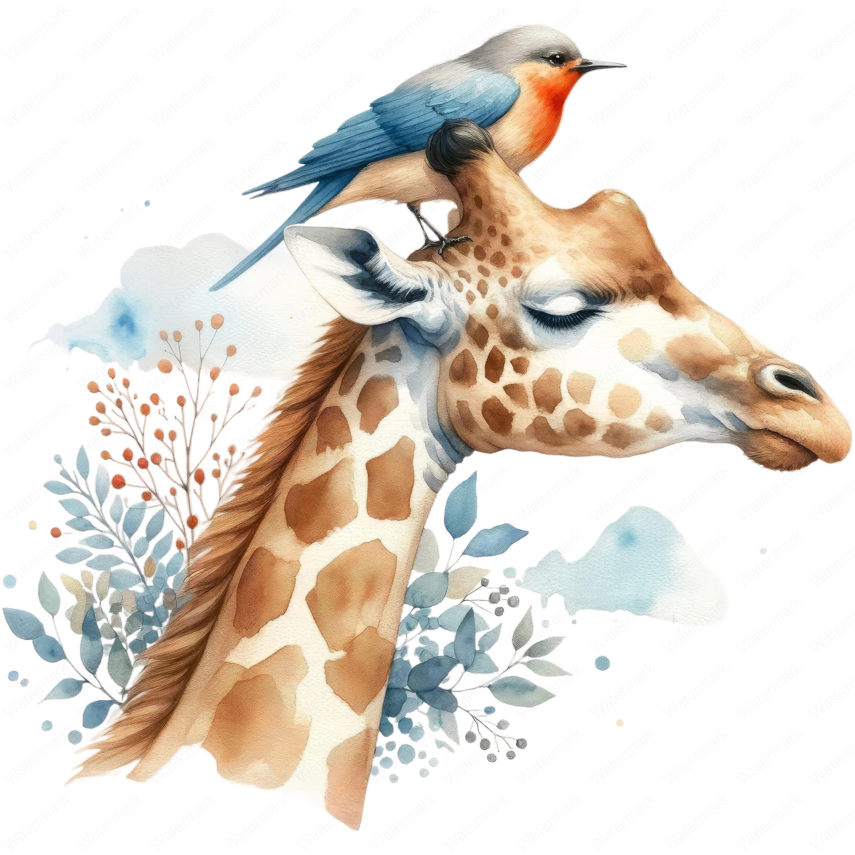 Elegant Giraffe Clipart | Graceful Elegant Giraffe Clipart Bundle | 10 High-Quality Designs | Wildlife Art | Printables | Commercial Use