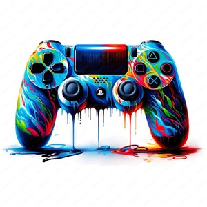 Levendige gamingcontroller-clipart | Kleurrijke controller-clipartbundel | 10 hoogwaardige ontwerpen | Gamingkunst | Afdrukbare items | Commercieel gebruik