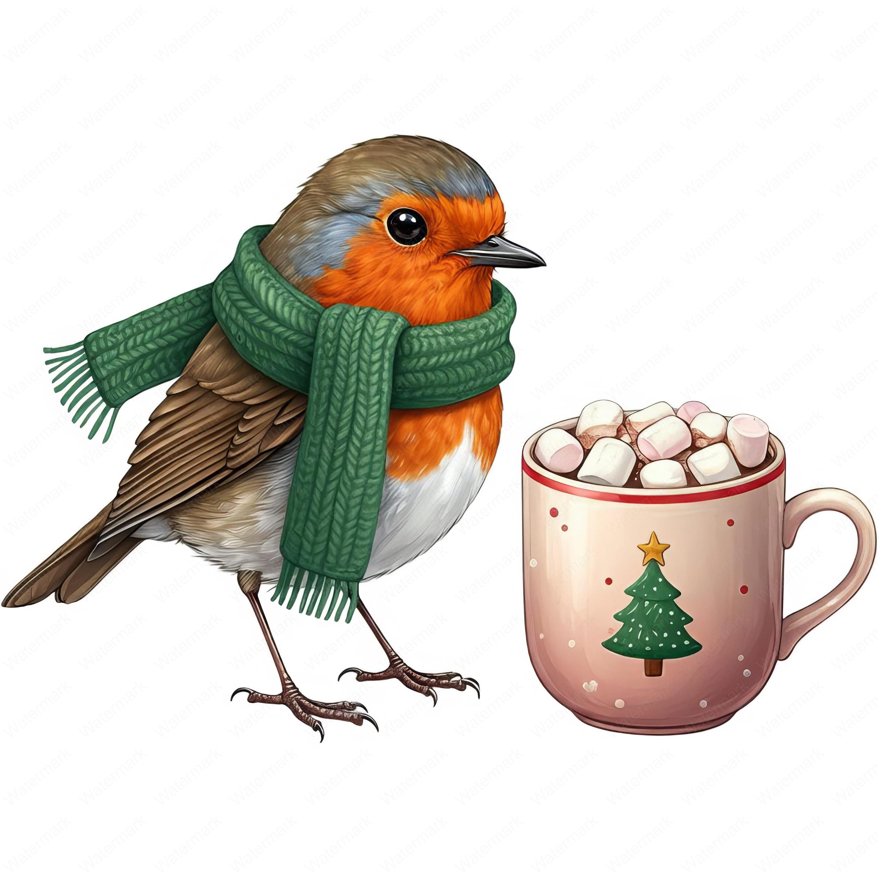 Christmas Robin Clipart Bundle: Festive Bird Art (digital Download) - Etsy