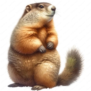 Groundhog Clipart | Clipart Bundle | 10 High-Quality Designs | Wall Art | Paper Craft | Apparel | Digital Prints | Commercial Use