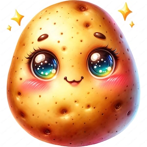 Lindas imágenes prediseñadas de patatas / Adorable paquete de imágenes prediseñadas de patatas / 10 diseños de alta calidad / Arte alimentario / Imprimibles / Uso comercial