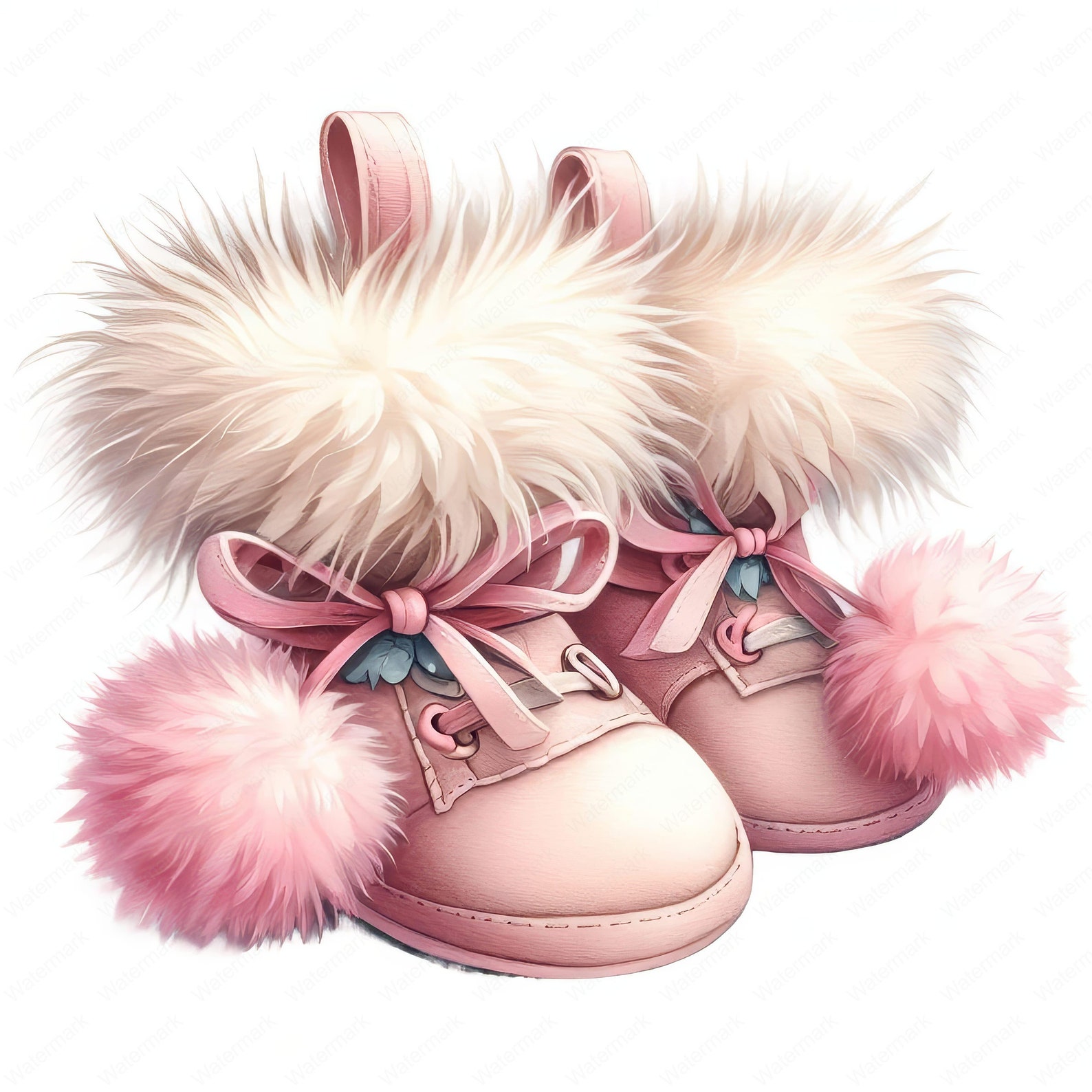 Fluffy Boots Clipart Bundle | Cute Footwear Art (digital Download) - Etsy