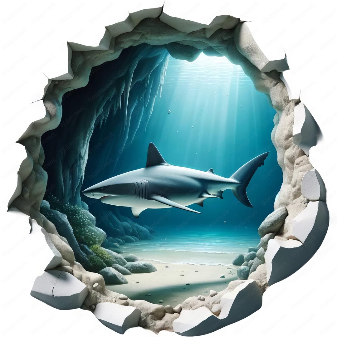 3D Shark Clipart Dynamic 3D Shark Clipart Bundle 10 High-quality Images ...