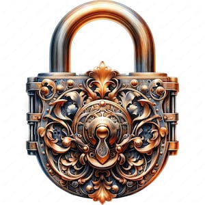 Victorian Lock Clipart | Antique Victorian Lock Clipart Bundle | 10 ...